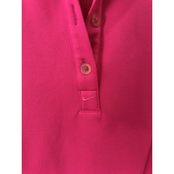 Nike Golf Dri-Fit Tour Performance Sleeveless Fuchsia Polo Shirt Tennis Large - Picture 3 of 5